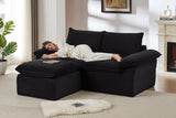 DERVAL 80" Loveseat with 1 Ottoman