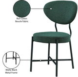 Allure Dining Chair Set - Contemporary Design with Matte Black Metal Frame for Stylish Dining Spaces