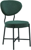Allure Dining Chair Set - Contemporary Design with Matte Black Metal Frame for Stylish Dining Spaces