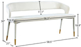 Destiny Contemporary Velvet Bench with Gold Tipped Legs - Stylish Extra Seating for Your Home