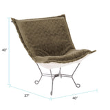 Scroll Puff Chair Angora Moss