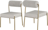 Carly Contemporary Dining Chair Set of 2 - Stylish Iron Frame with Soft Seating for Modern Homes