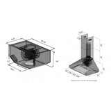 ZLINE 36" Remote Blower Stainless Wall Range Hood, 587-RS-36-400