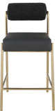 Carly Contemporary Counter Stool with Plush Seating and Durable Brushed Brass Frame for Dining Spaces