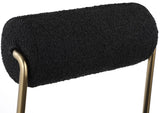 Carly Contemporary Counter Stool with Plush Seating and Durable Brushed Brass Frame for Dining Spaces