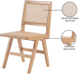 Preston Mid-Century Dining Side Chair Set - Stylish Cane Back Design for Elegant Dining Spaces