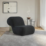 Quadra Contemporary Accent Chair with Luxurious Teddy Fabric and Stylish Brushed Brass Accents