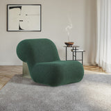 Quadra Contemporary Accent Chair with Luxurious Teddy Fabric and Stylish Brushed Brass Accents