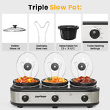 Triple Slow Cooker, Buffet Server and Food Warmer