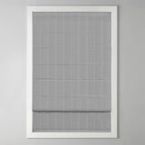 Basketweave Room Darkening Cordless Roman Shade, Grey