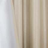 Twist Tab Silky Window Curtain with Blackout, Champagne