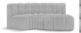 Arc - Boucle Fabric 3 Piece Modular L-Shaped Sofa