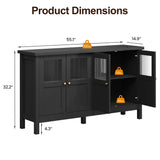 Sideboard Buffet Cabinet with Storage, 55''