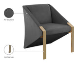 Rivet Elegant Velvet Accent Chair with Gold Steel Legs – Contemporary Style for Stunning Spaces