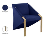 Rivet Elegant Velvet Accent Chair with Gold Steel Legs – Contemporary Style for Stunning Spaces