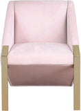 Rivet Elegant Velvet Accent Chair with Gold Steel Legs – Contemporary Style for Stunning Spaces
