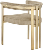 Marcello Contemporary Dining Chair Set - Luxurious Velvet with Durable Brushed Brass Frame
