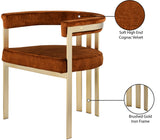 Marcello Contemporary Dining Chair Set - Luxurious Velvet with Durable Brushed Brass Frame