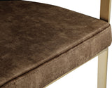Marcello Contemporary Counter Stool - Luxurious Velvet and Durable Brass Frame for Modern Dining Spaces