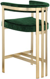 Marcello Contemporary Counter Stool - Luxurious Velvet and Durable Brass Frame for Modern Dining Spaces