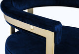 Marcello Contemporary Counter Stool - Luxurious Velvet and Durable Brass Frame for Modern Dining Spaces