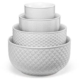 Kook Ceramic Nesting Bowls Set of 4, Ivory