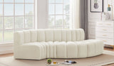 Arc - Velvet 4 Piece L-Shaped Modular Sofa