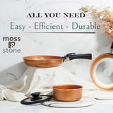 Moss & Stone 7-Piece Copper Camping Cookware Set