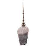 Venetia Ebony Glass Bottle with Aluminium Spired Lid - Short