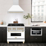 ZLINE 36" Autograph DuraSnow White Range Hood 8654SNZ-WM36-G
