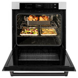 ZLINE 30" Autograph Edition Professional True Convection Single Wall Oven, Air Fry, Self Clean, Stainless Steel, Matte Black WASZ-30-MB