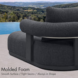 PURPLE LEAF Outdoor Chaise Lounge Modern Luxury Aluminum Lounger Daybed with Olefin Lumbar Pillow and Armrest for Patio Poolside Beach Sunbathing Deck