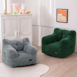 MAXYOYO Kids Sherpa Bean Bag Chair, Teddy Lazy Sofa for Girls and Boys, Grey