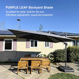 PURPLE LEAF Best Value Cantilever Patio Umbrella with Left-Right Tilt and 360° Swivel Outdoor Umbrellas