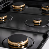 ZLINE 36" Paramount Gas Rangetop Stainless Steel Matte Black SRTZ-36-MB