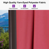 PURPLE LEAF Patio Cantilever Umbrella with Aluminum Offset Hanging for Pool Garden Deck