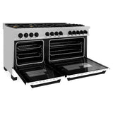 ZLINE 60"Autograph Range Dual Fuel, DuraSnow, White Door,RASZ-WM-60-MB