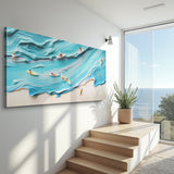 Abstract Aerial View Beach Wall Art