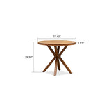 PURPLE LEAF Round & Rectangle Outdoor Dining Table HPL Aluminum Tabletop Modern Dining Table for Deck Kitchen
