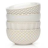 Kook Narbonne Ceramic Soup Bowls 24 oz Set of 4