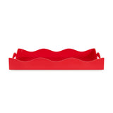 Spangle Scalloped Tray Red