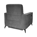 Low Track Arm Adjustable Power Recliner Chair, Dark Grey