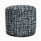 Milos Navy Indoor Outdoor Tall Pouf