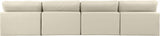 Comfy - Faux Leather Modular Armless Sofa 4 Seats