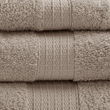 Organic Cotton 6-Piece Quick Dry Bath Towel Set, Tan