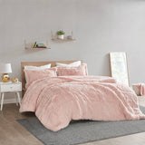 Pom-Pom 7-Piece Comforter or Duvet Cover Set, Pink
