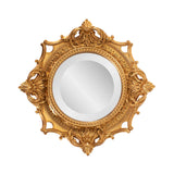 French D' Amboise Collection of Gold Petite Mirrors- Round
