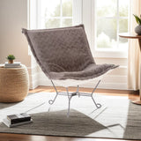 Scroll Puff Chair Angora Stone
