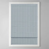Basketweave Room Darkening Cordless Roman Shade, Blue