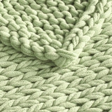 Handmade Chunky Double Knit Throw, Sage Green
